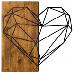 Seinadekoor Wallity Heart, 58 cm x 58 cm
