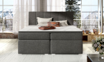 Voodi kahekohaline kontinentaalne Bolero Sawana 05, 160 x 200 cm, tumehall v., madratsiga