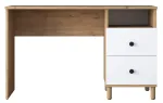 Kirjutuslaud koos kapiga Kalune Design HA109 893RAN3331, 120 cm x 50 cm, 73.8 cm, valge v./p&auml;hklipuu v.