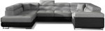 Nurgadiivan Letto Sawana 21, Soft 11, must v./hall v., vasak, 202 x 340 cm x 90 cm