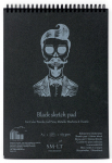 Joonistuspaber Smiltainis Black Sketch Pad, A5, 165 g/m&sup2;, must v., 21 cm x 14.8 cm