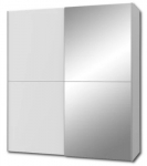 Riidekapp Forte Edessa KAIS82241-120, valge v., 61.2 cm x 170.3 cm x 190.5 cm, peegliga