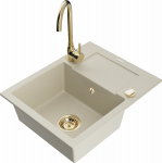 K&ouml;&ouml;givalamu Mexen Enzo 6506571005-69+670200-50+66911-50, graniit, 57.6 cm x 46.5 cm x 17.4 cm, kuldne/beež