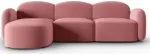 Nurgadiivan Micadoni Home Blair Velvet, roosa v., vasak, 272 x 155 cm x 80 cm