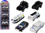 Autode komplektid Lean Toys Police Vehicle Set 13115, 1:64, valge/must
