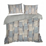 Voodipesukomplekt Allison, hall v./beež v., 70 x 80 cm, 200 x 220 cm