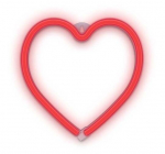 Dekoratsioon "S&uuml;da" Force Lighting LED-valgustusega, punane v.