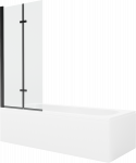 Vann seinaga, teisaldatav Mexen Vega, 70 cm x 160 cm x 40 cm, ristk&uuml;lik, l&auml;bipaistev/valge