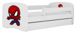 Lastevoodi Kocot Kids Spiderman, valge v., 70 x 140 cm, voodipesu kastiga, madratsiga