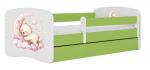 Lastevoodi Kocot Kids Dream, valge v./roheline v., 80 x 180 cm, ilma voodipesukastita, madratsiga