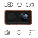 Juhtmevaba telefoni laadija - kell Manta Rimini RDI912B, must v., 9.3 cm x 16.9 cm