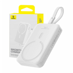 Akupank Baseus Magnetic Mini, 10000 mAh, 20 W, valge v.