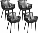 Toolide komplekt Beliani Pesaro, must v., 45 cm x 52 cm x 84 cm, 4 tk