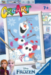 Maalimine numbrite j&auml;rgi Ravensburger CreArt Cheerful Olaf, sinine v./valge v.