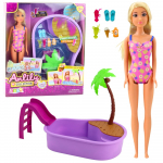 Nukk aksessuaaridega Lean Toys Anlily Summer Pool, 30 cm, mitmev&auml;rviline