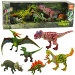 Kujukeste komplekt, dinosaurus Lean Toys Age Of Dinosaurs, 6 tk, mitmev&auml;rviline