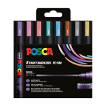 Universaalne markerite komplekt Posca Uni, &uuml;hepoolsed, mitmev&auml;rviline, 8 tk