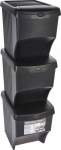 Pr&uuml;gi sorteerimise s&uuml;steem Recycling-Tower, 3 x 22 l l, must v.