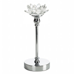 K&uuml;&uuml;nlahoidja Dalia, kristall/metall, &Oslash; 12 cm, 29 cm, l&auml;bipaistev v.