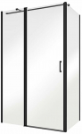 Du&scaron;ikabiin Besco Exo-C-CH, ristk&uuml;lik, aluseta, 110 cm x 80 cm x 190 cm, must v./karastatud