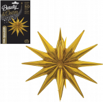 Fooliumist &otilde;hupall erikujuga GoDan Beauty & Charm 3D Star, kuld v.