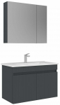 Vannitoa m&ouml;&ouml;bli komplekt Kalune Design Tivoli, matt antratsiit v., 45 cm x 85 cm x 57 cm