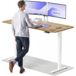 Arvutilaud reguleeritava k&otilde;rgusega Desktronic HomePro, 180 cm x 80 cm, 63 - 128 cm, tamm v./valge v.