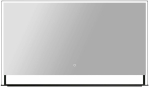 Peegel Vento Gradara, valgustusega, rippuv, 120 cm x 70 cm, must v.