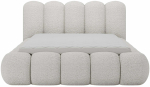 Voodi kahekohaline Oloroso Boucl&eacute; Royal 01, 180 x 200 cm, valge v., ilma madratsita, p&otilde;hjalippidega