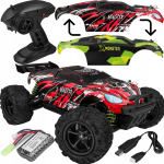 Rc auto Overmax X-Monster 3.5, 1:18, punane v./roheline v.