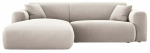 Nurgadiivan Cosmopolitan Design Nolio Velvet Casino Pearl, helebeež, vasak, 170 x 235 cm x 72 cm