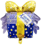 &Otilde;hupall erikujuga Toro Happy Birthday Gift, sinine v./kuldne v./violetne v.