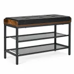 Pink jalatsiriiuliga ModernHome Loft LT1, pruun v./must v., 80 cm x 30 cm x 50 cm