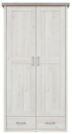 Riidekapp Luca Baby, tamm v./valge v., 106.5 cm x 55 cm x 200.5 cm