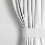 &Ouml;&ouml;kardin, lipsuga Restilo Velvet, valge, 140 cm x 245 cm