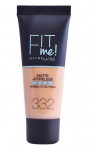 Vedel jumestuskreem Maybelline Fit Me Matte + Poreless 332, beež v., 332 golden, 30 ml