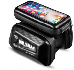 Mobiiltelefoni kott Wildman E6S, kunstnahk/et&uuml;leenvin&uuml;&uuml;latsetaat (eva), must v.