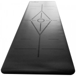 Fitness- ja joogamatt Outliner, must v./hall v., 183 cm x 61 cm x 0.3 cm