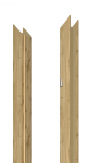 Vertikaalne ukseraam Domoletti, 209.5 cm x 14 - 18 cm x 1 cm, parempoolne, wotan tamm v.