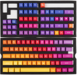 Klaviatuuri kate Ducky PBT Double-Shot Keycap Set Afterglow 108 pcs, sinine v./punane v./kollane v.
