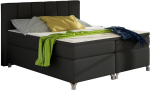 Voodi kahekohaline Basilio Soft 11, 160 x 200 cm, must v., madratsiga