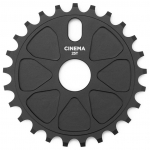 Hammasratas Cinema Rock 25T, alumiinium, must