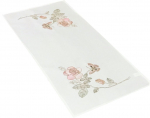 Piklik laudlina ristk&uuml;likukujuline OH-154-A, valge v./roosa v., 40 x 300 cm
