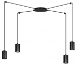 Valgusti rippuv Emibig Traker 524/4, GU10, 4 x 10 W, must v.