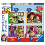 Pusle 4in1 Ravensburger Toy Story 3 4in1, 19 cm x 14 cm, 72 tk, mitmev&auml;rviline