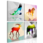 Reproduktsioon Artgeist Colourful Animals N7926-DKX, 60 cm x 60 cm