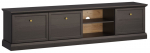 TV-laud Gala Meble Lucca RTV3D, must v., 206 cm x 39.5 cm x 51 cm