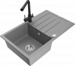 K&ouml;&ouml;givalamu koos kraaniga Mexen Bruno Duero, graniit, 79.5 cm x 49.5 cm x 20 cm, must/hall/kroom