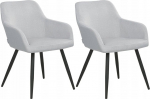 Toolide komplekt Beliani Casmalia, matt, helehall v., 62 cm x 89 cm x 78 cm, 2 tk
