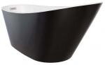 Vann, teisaldatav Besco Melody Black&White, 170 cm x 80 cm x 72 cm, ovaalne, valge/must